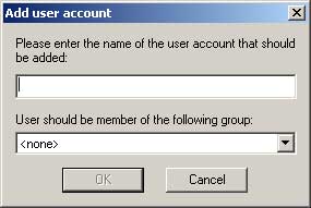 FileZilla add user account dialog box screenshot