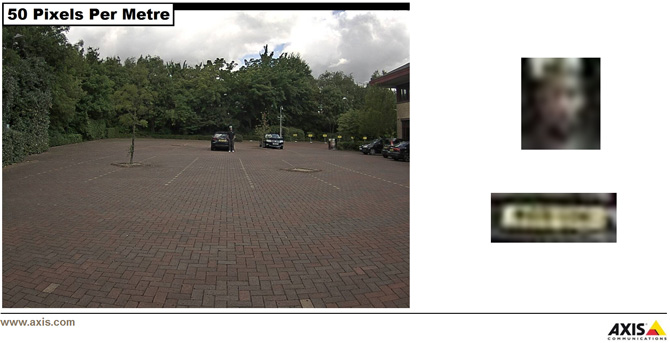 Pixel density example at 50 pixels per metre